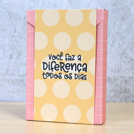 Caixa envelope Bloquinho - Frase (modelo 01)