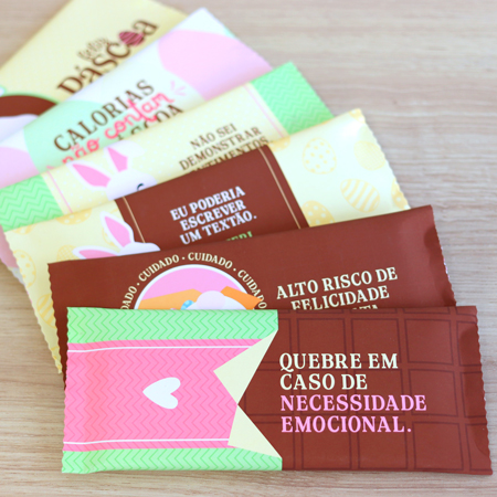 Rótulo para barra de chocolate