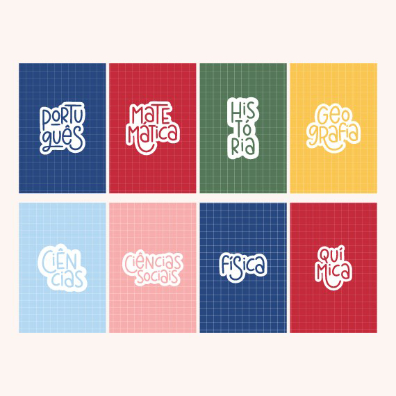 Caderno Escolar - Coleção Cores