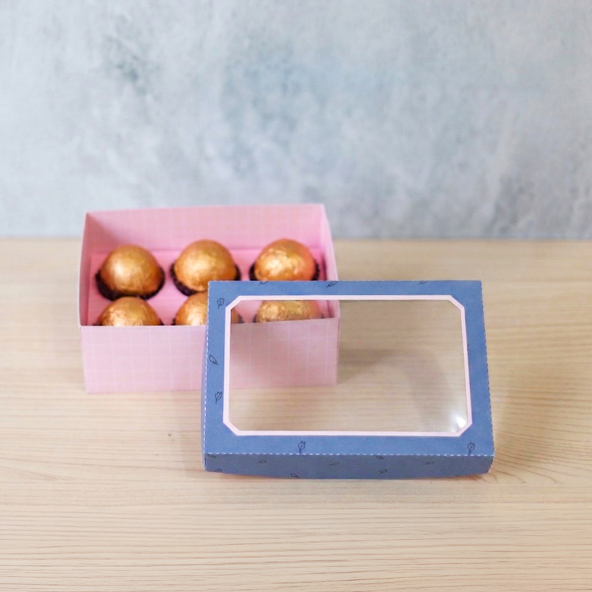 Caixa 6 bombons com Acetato