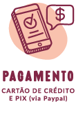 Pagamento: Cartão de Crédito e PIX